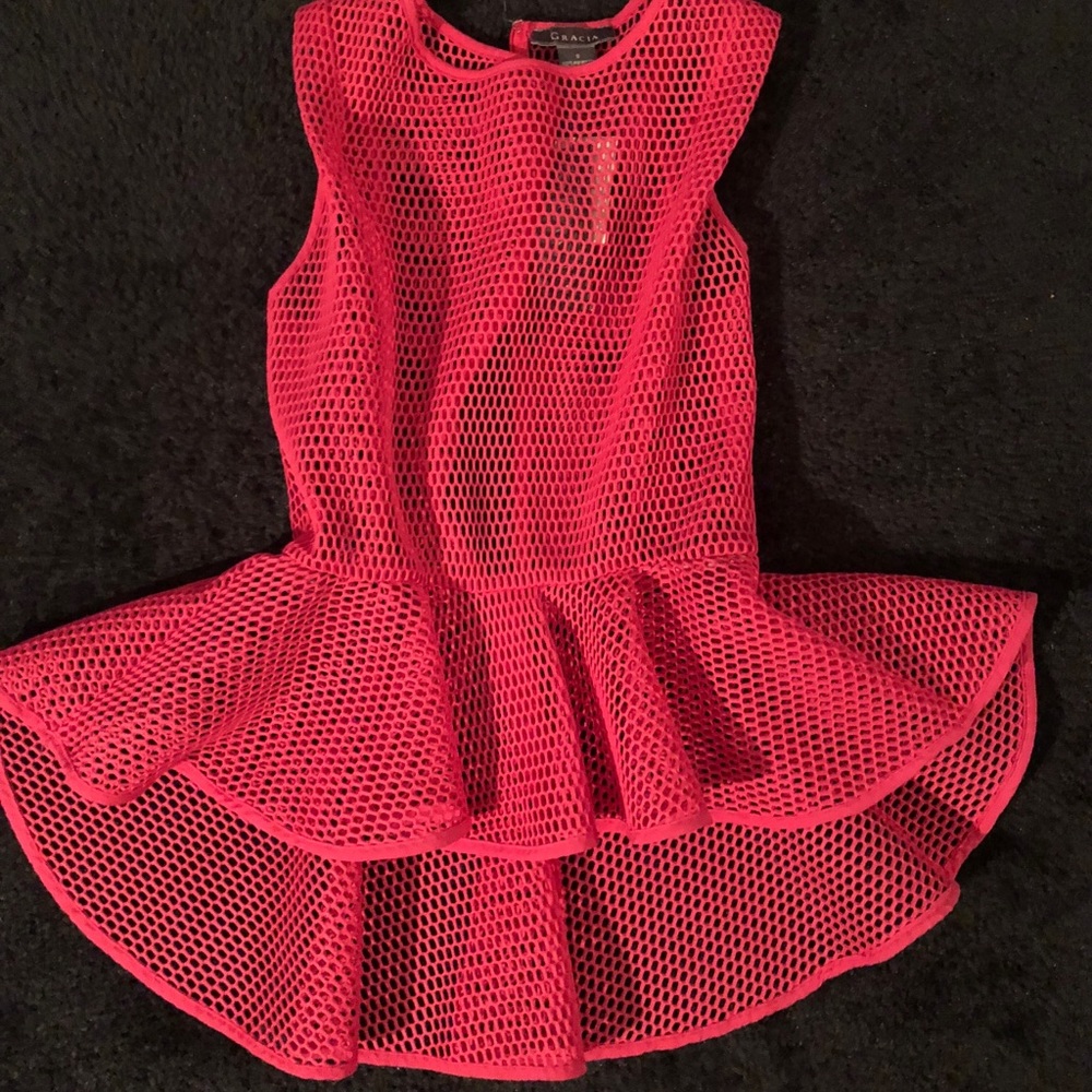 Pink peplum top